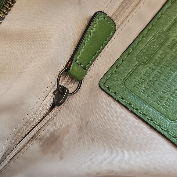 Y2K Coach 12735(f14707) Green Leather Zoe Medium Hobo Shoulder Bag - Picture 12 of 14